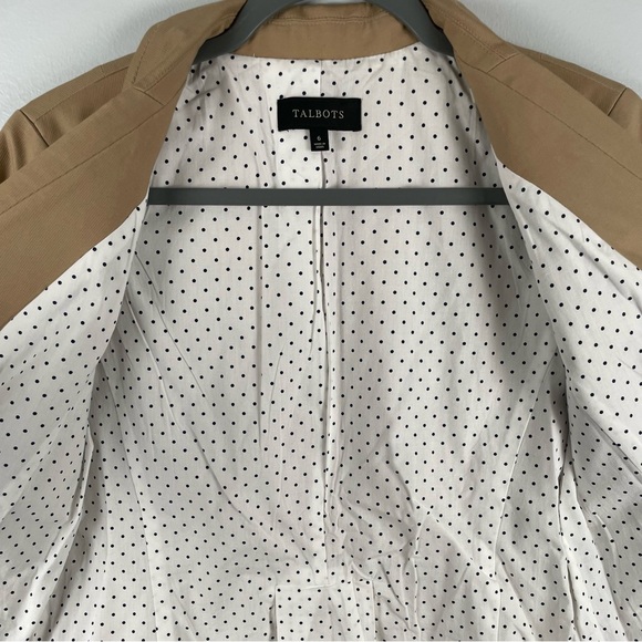 TALBOTS CLASSIC BLAZER | Khaki | Size 6 - Picture 4 of 6